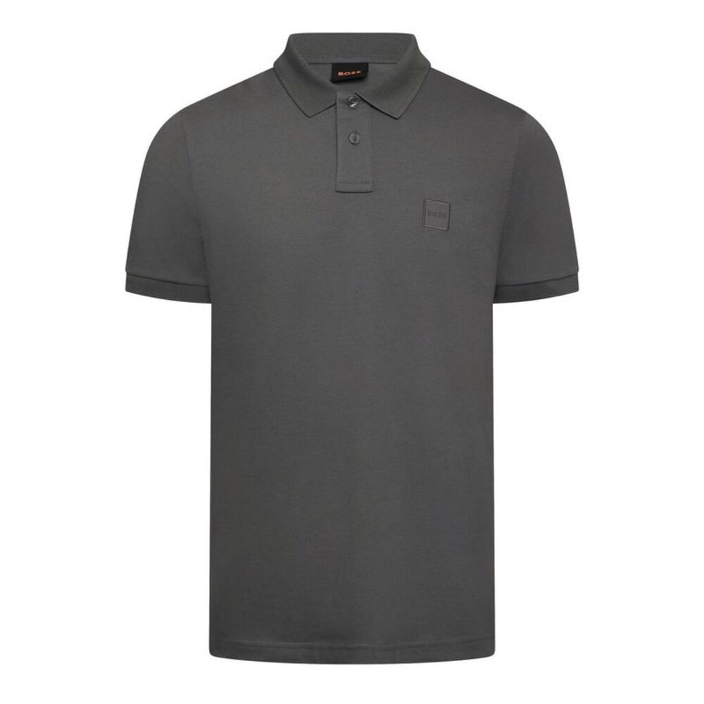 Boss Mens Passenger Box Logo Polo Shirt / Dark Grey